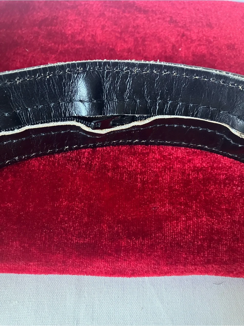 Mens Belt Brass 3D Flying Eagle Abalone Shell Buckle Hidden Money Pocket Belt.